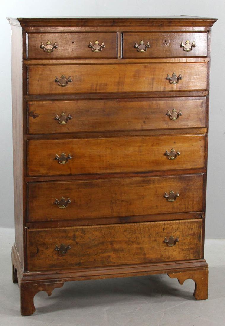 18thC Chippendale Maple Tall Chest (1 of 5)
