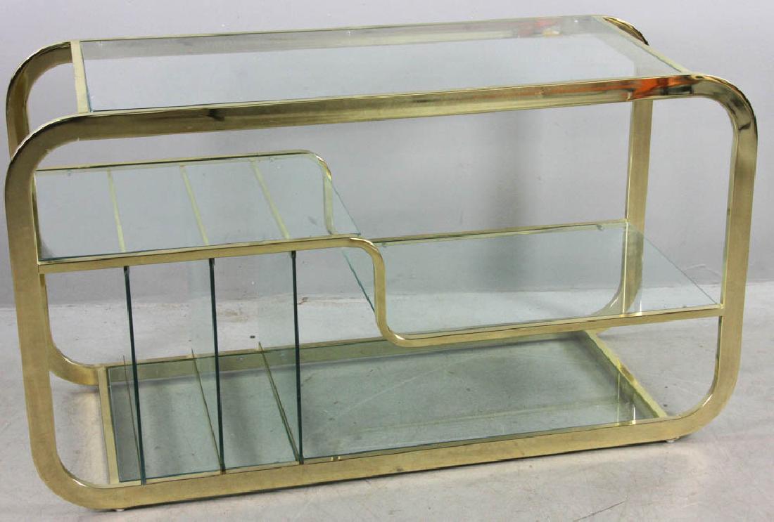 Milo Baughman Brass and Glass Table (1 of 4)