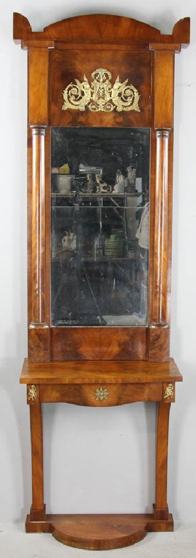 Biedermeier Walnut Console and Mirror (1 of 5)