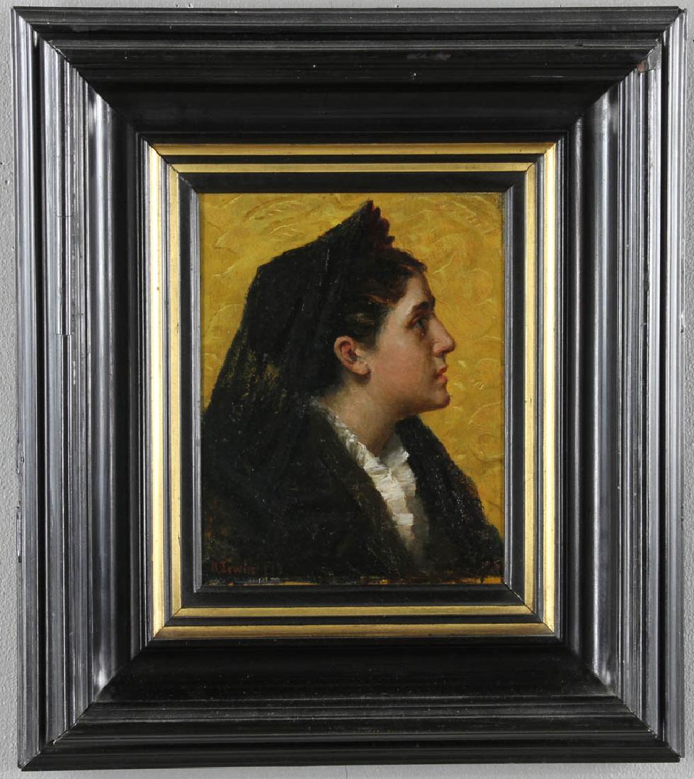 Benoni Irwin Portrait of Lady Oil on Canvas (1 of 5)