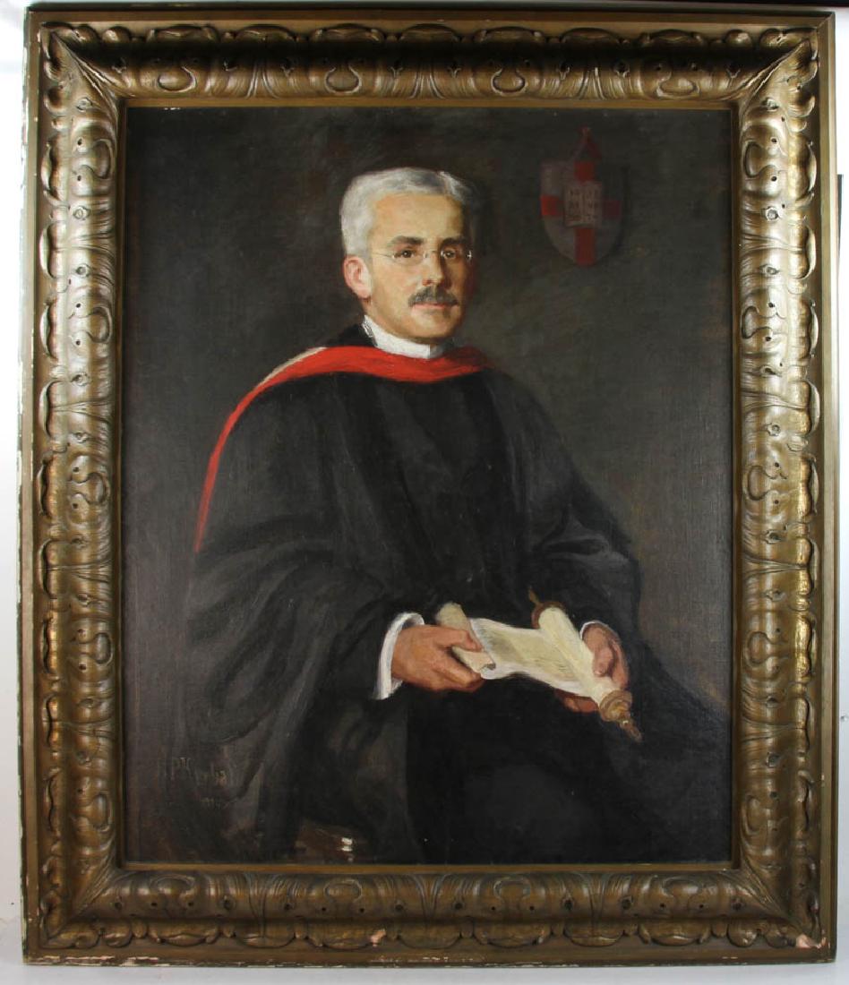 H.P. Kimball Signed Portrait Oil on Canvas (1 of 7)