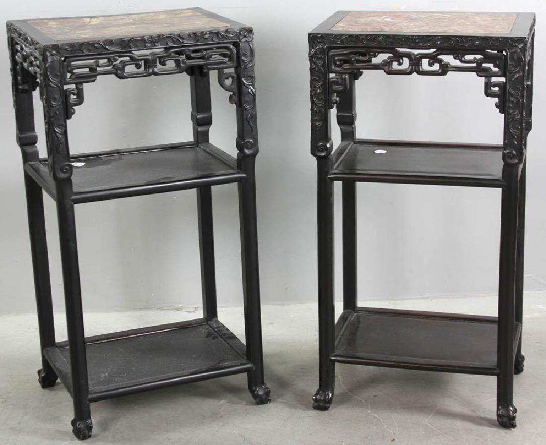 Pair of C1860 Chinese Export Side Tables (1 of 7)