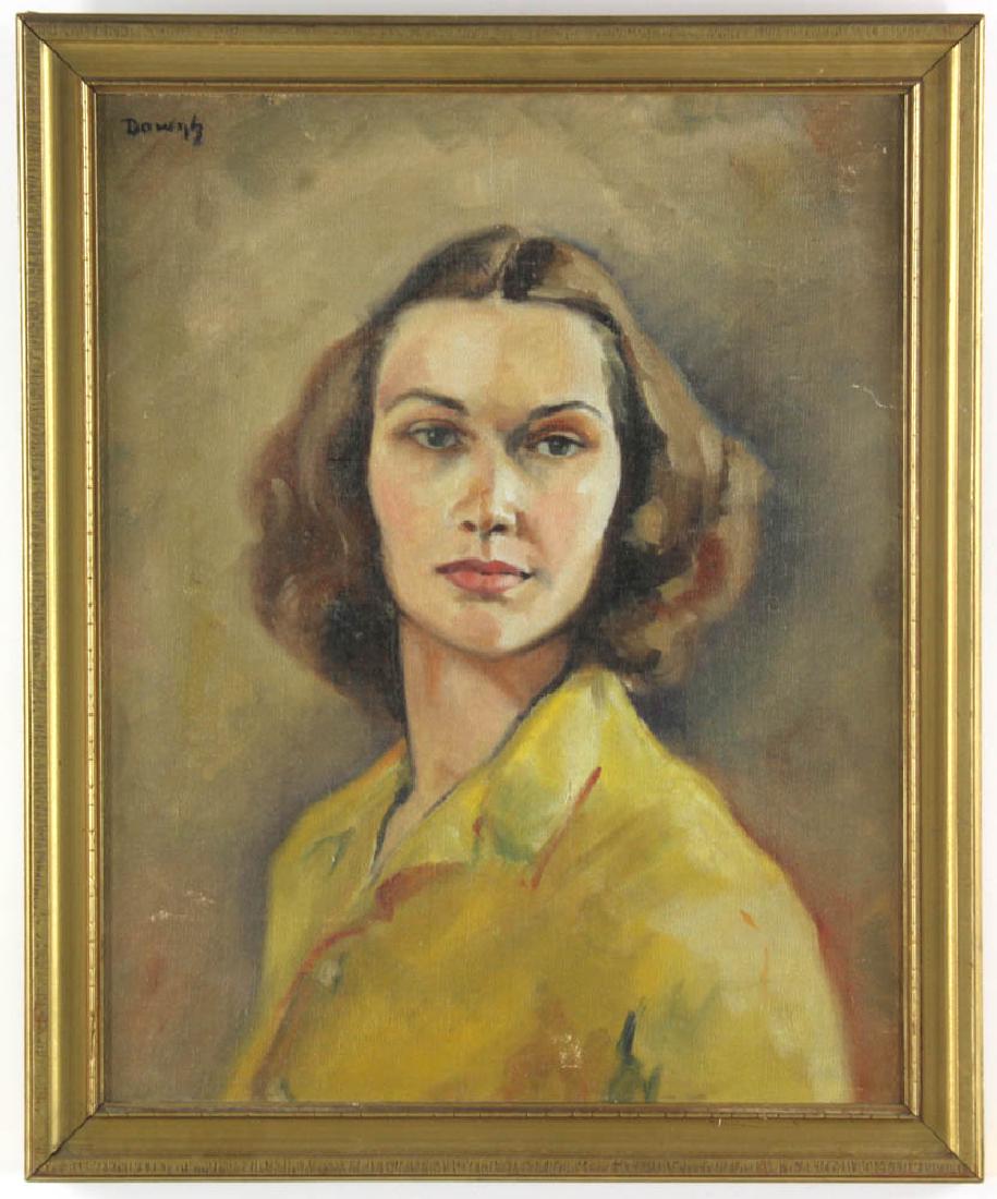 Jane Downs Carter Self Portrait Oil on Canvas (1 of 6)