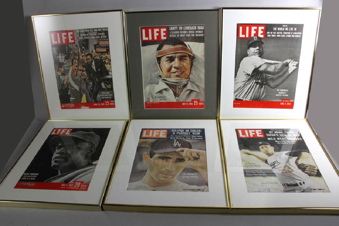 Framed Life Magazine Covers of Giants, Dodgers, Etc. (1 of 5)