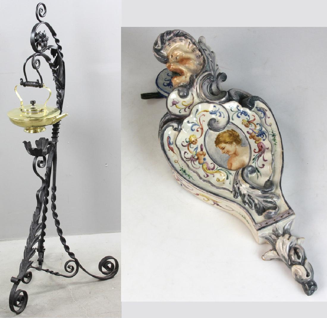 Victorian Wrought Iron Stand Teapot Bellows (1 of 8)