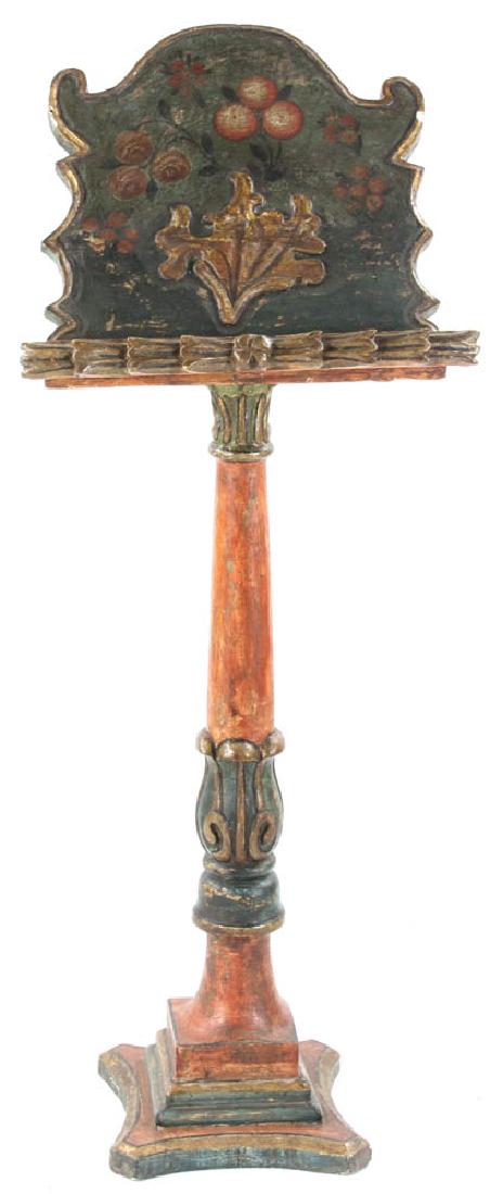 Antique Venetian Painted Book Stand (1 of 6)