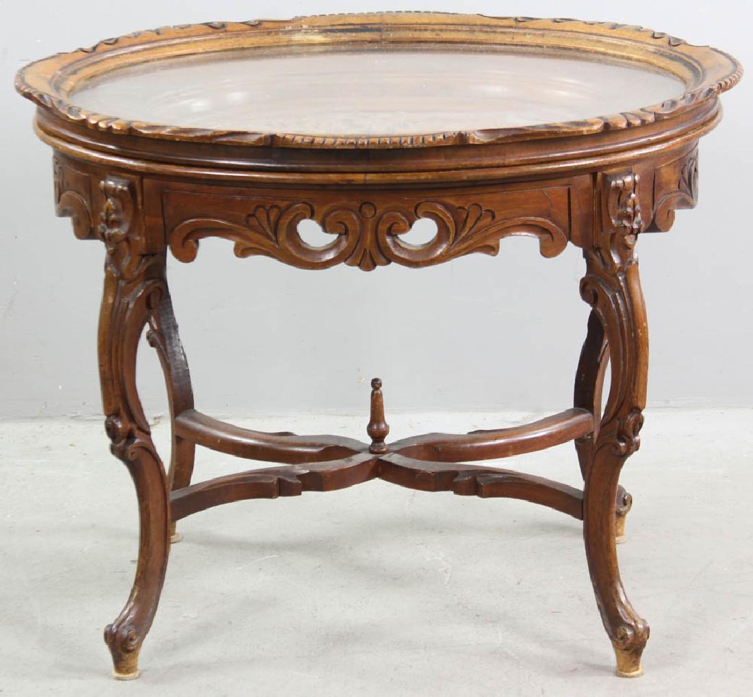 Antique Carved Italian Tray Top Table (1 of 8)