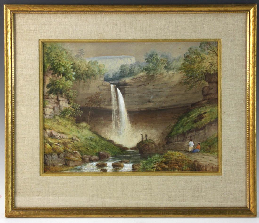 19thC Watercolor of a Waterfall (1 of 5)