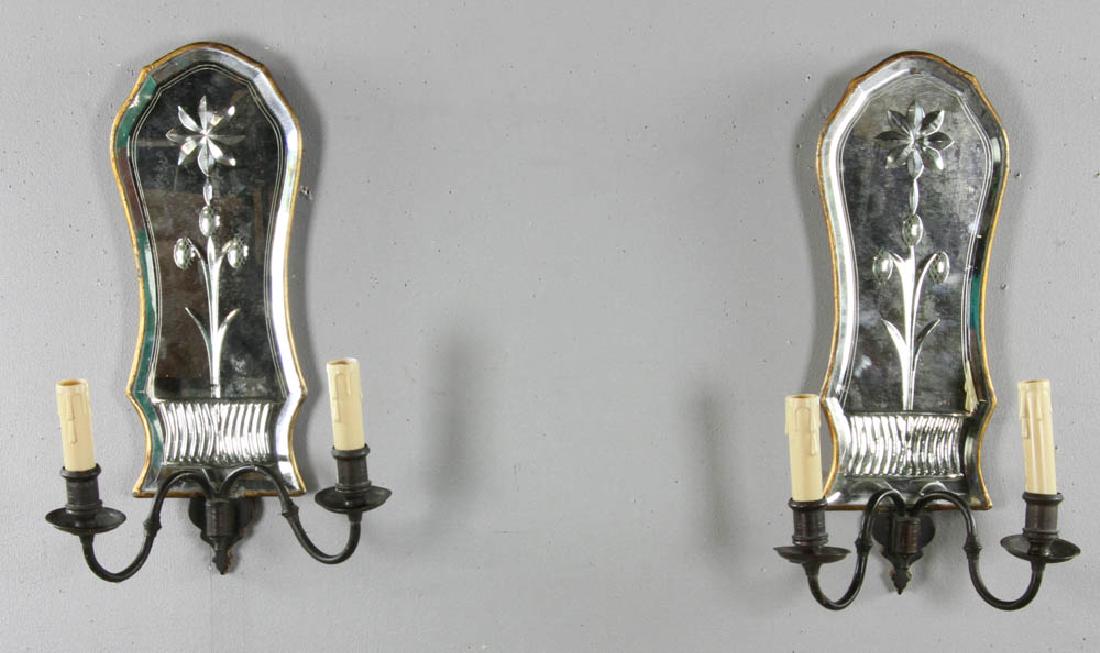 Pair of Mirrored Sconces (1 of 5)