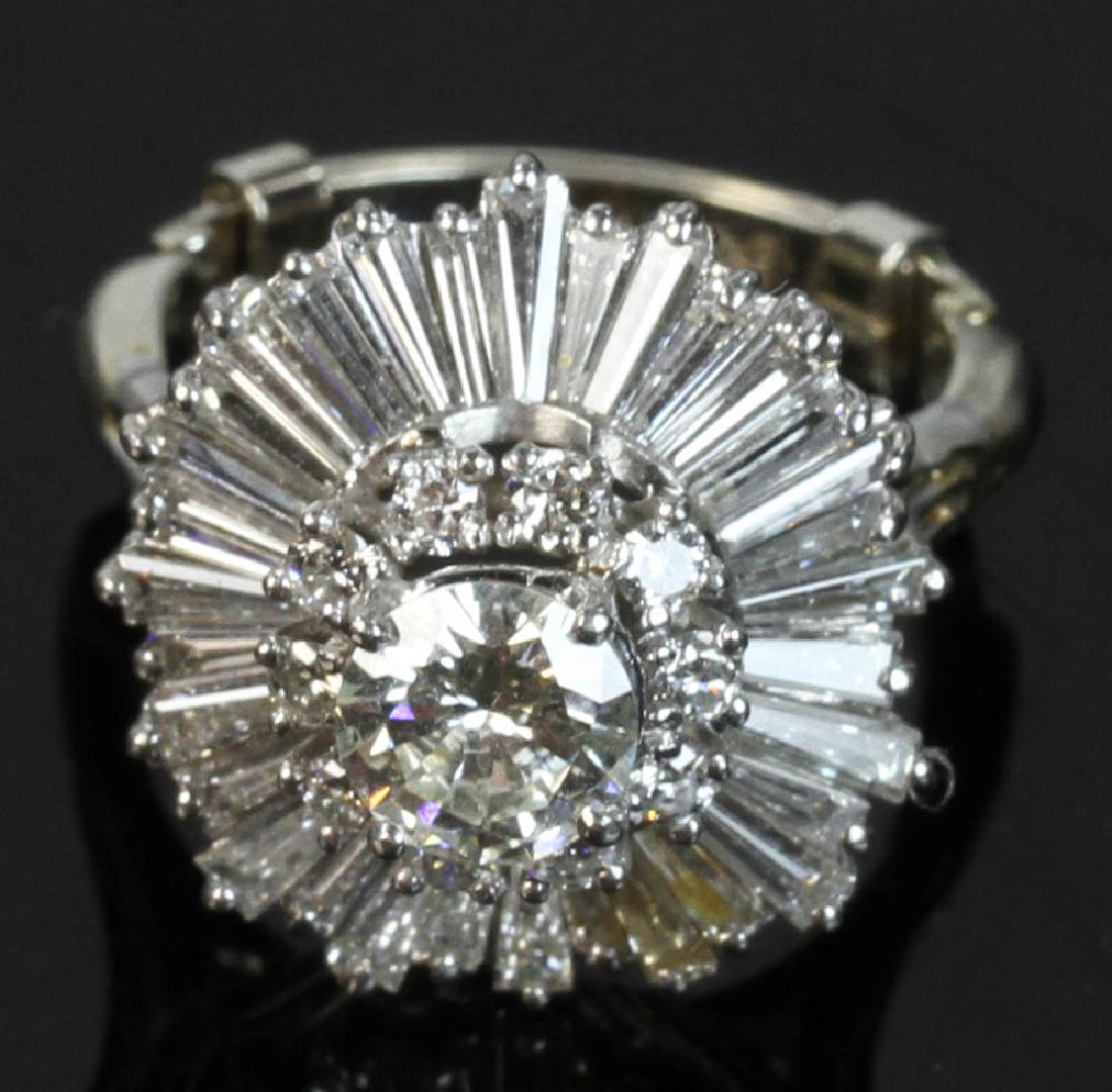 14k White Gold Diamond Ballerina Ring (1 of 4)