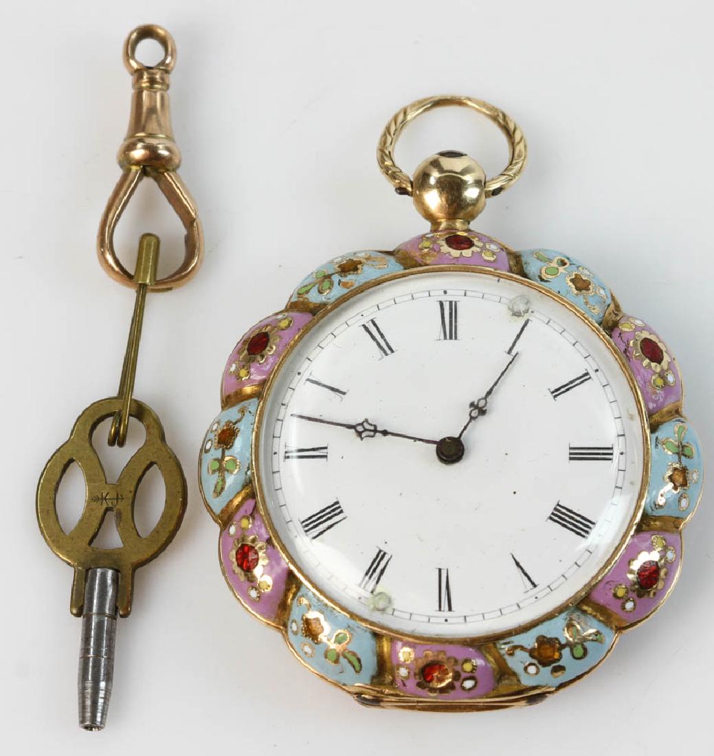 Antique French 18k Enameled Pocket Watch (1 of 5)