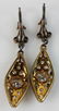 Pair of Antique 14k Gold Diamond Earrings - 4
