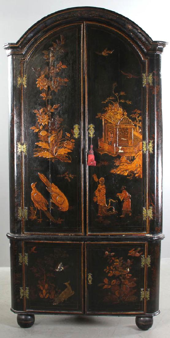 19thC Japanned Corner Cabinet (1 of 7)