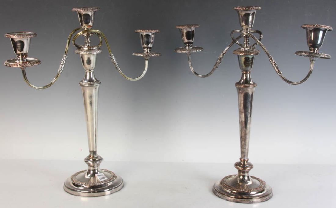 Pair of English Silverplate Candelabra (1 of 6)