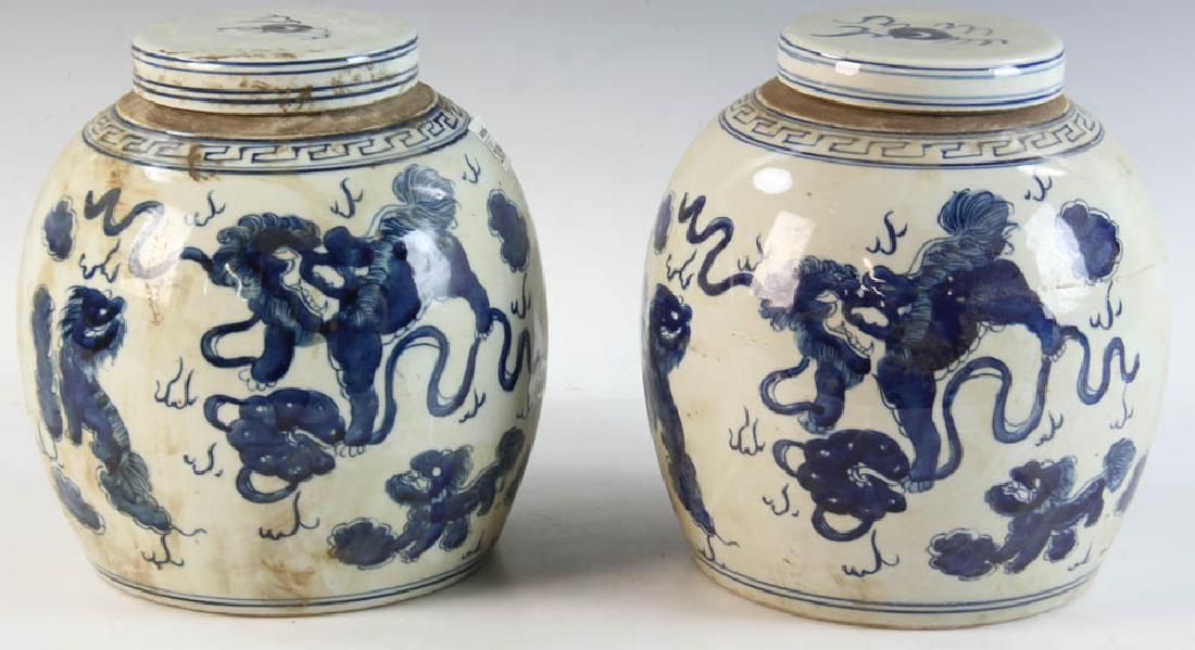 Pair of Antique Chinese Ginger Jars (1 of 6)