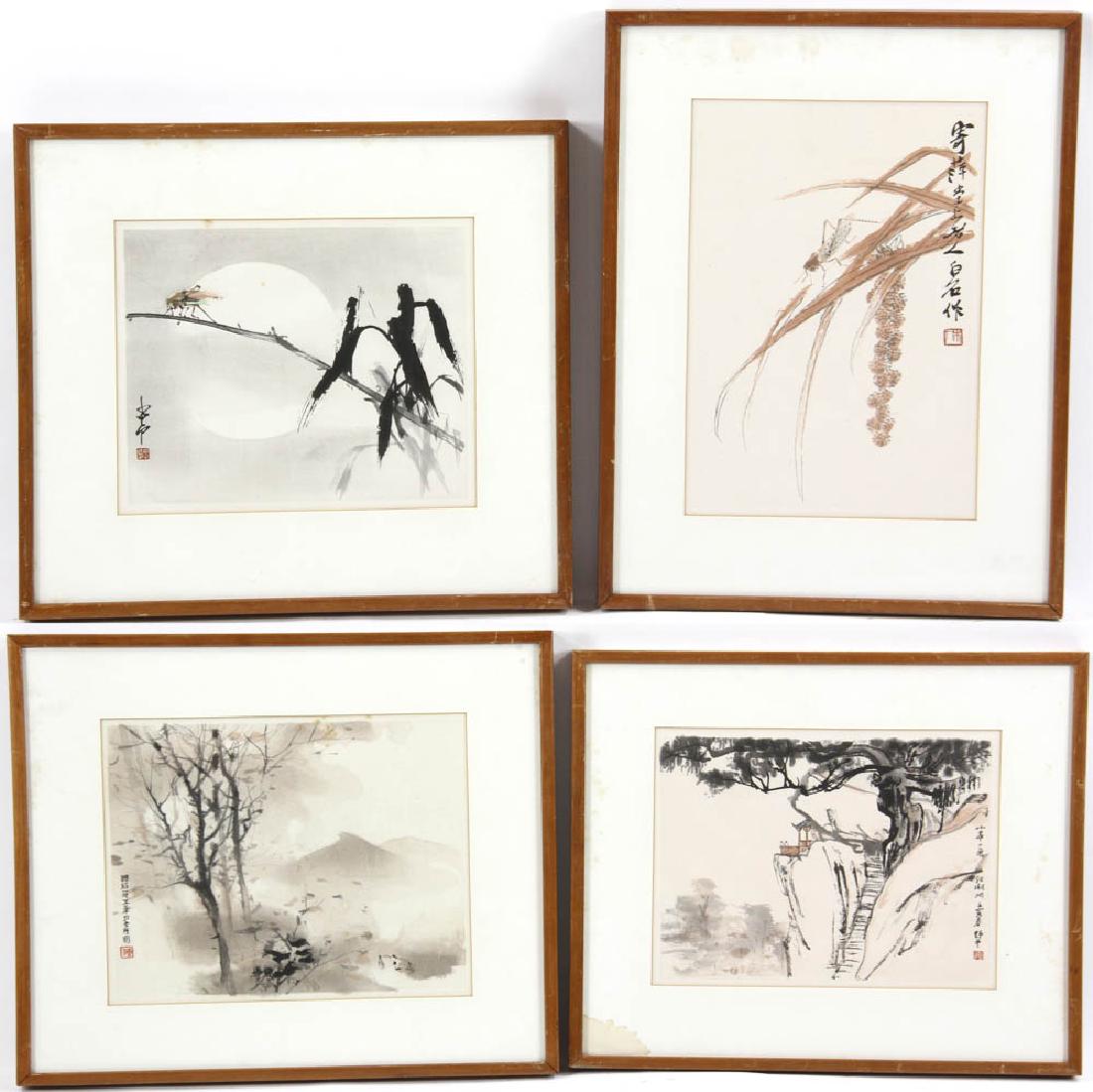 Collection of four Chinese Hand Colored Prints (1 of 7)