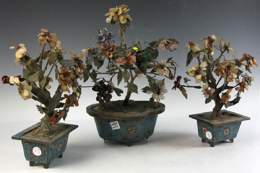 Three Chinese Items Jade Tree Flower Pot (1 of 10)