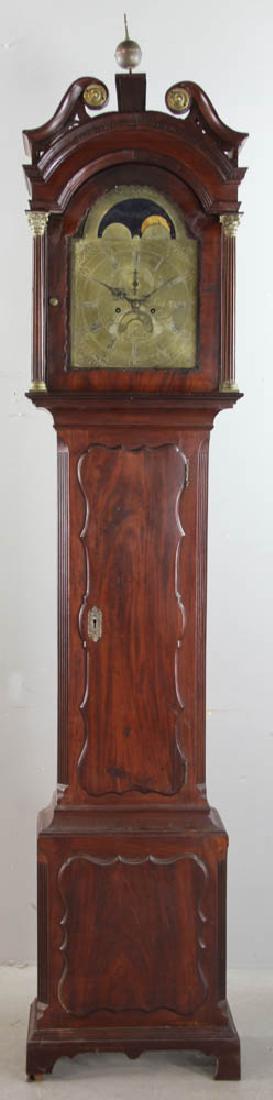 18thC Mahogany Chippendale Tall Clock (1 of 9)