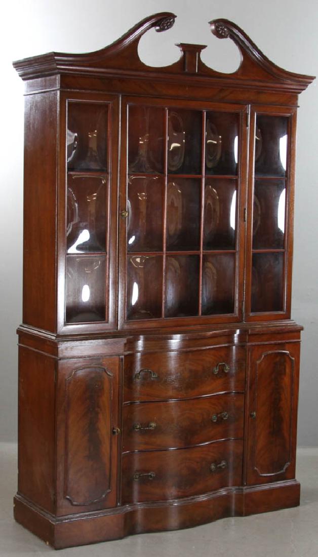 Custom Federal Style Mahogany Breakfront (1 of 8)