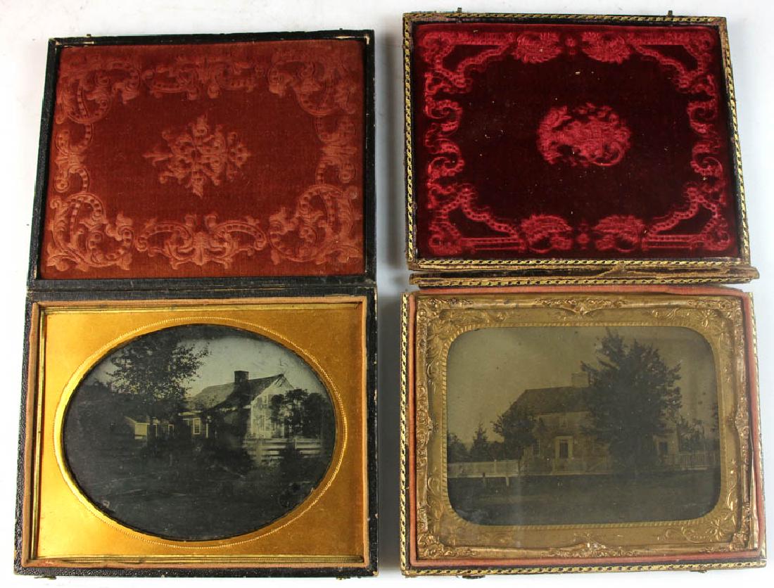 Pair of Ambrotypes Outdoor House Scenes (1 of 5)