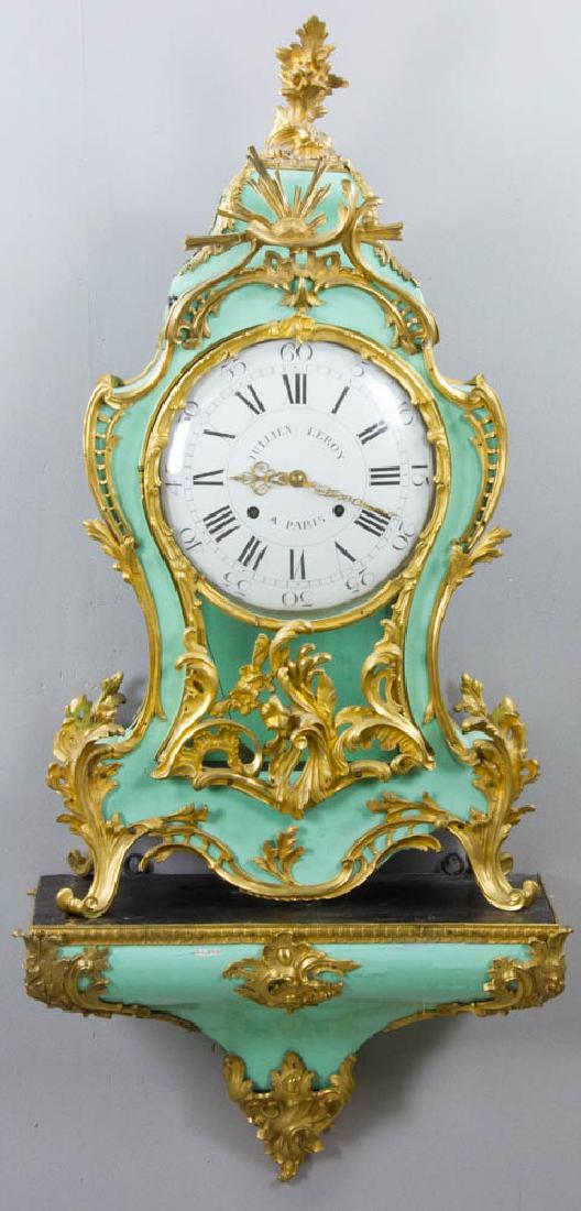 19th C. Louis XV Style Clock on Shelf (1 of 14)
