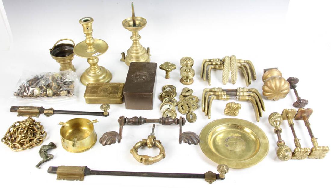 Brass Door Handles Latches Plate Candlesticks (1 of 6)