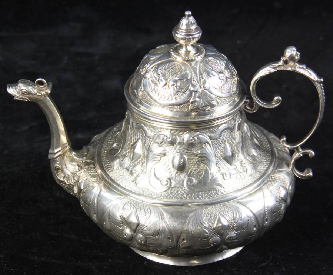 18thC Dutch Silver Teapot Dated 1784 (1 of 8)
