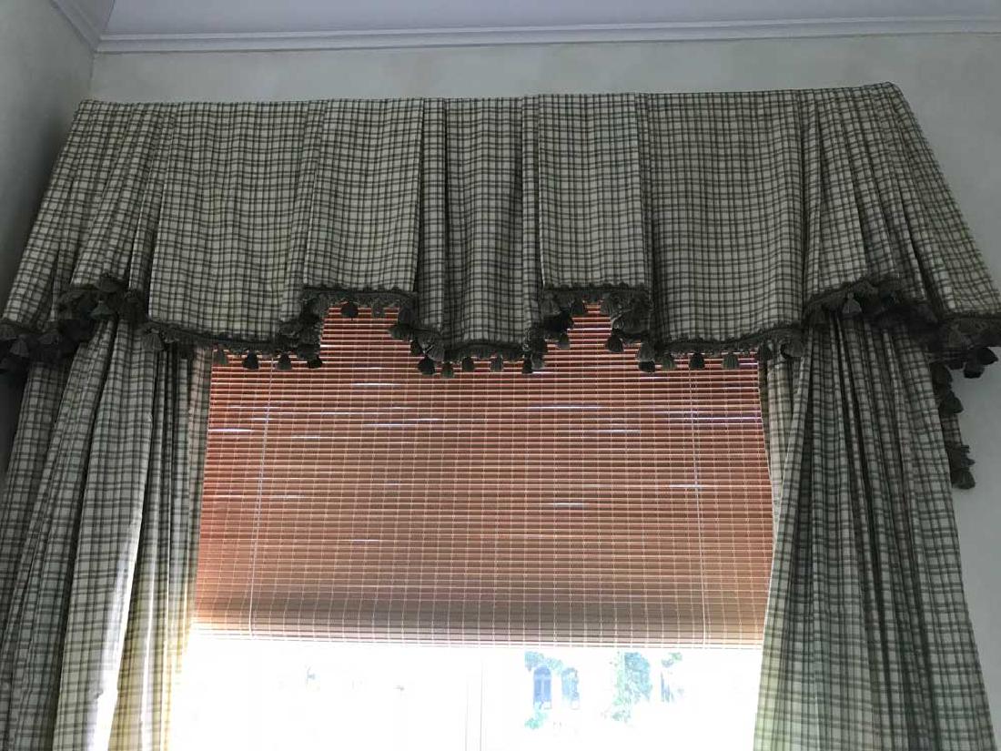 Pair of Silk Draperies with Valance (1 of 2)