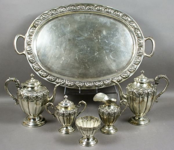 Six-piece Sterling Silver Tea Set, 188.6 ozt. - 2