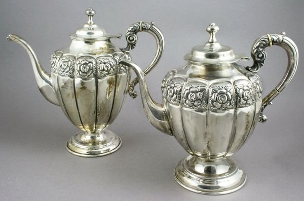 Six-piece Sterling Silver Tea Set, 188.6 ozt. - 3
