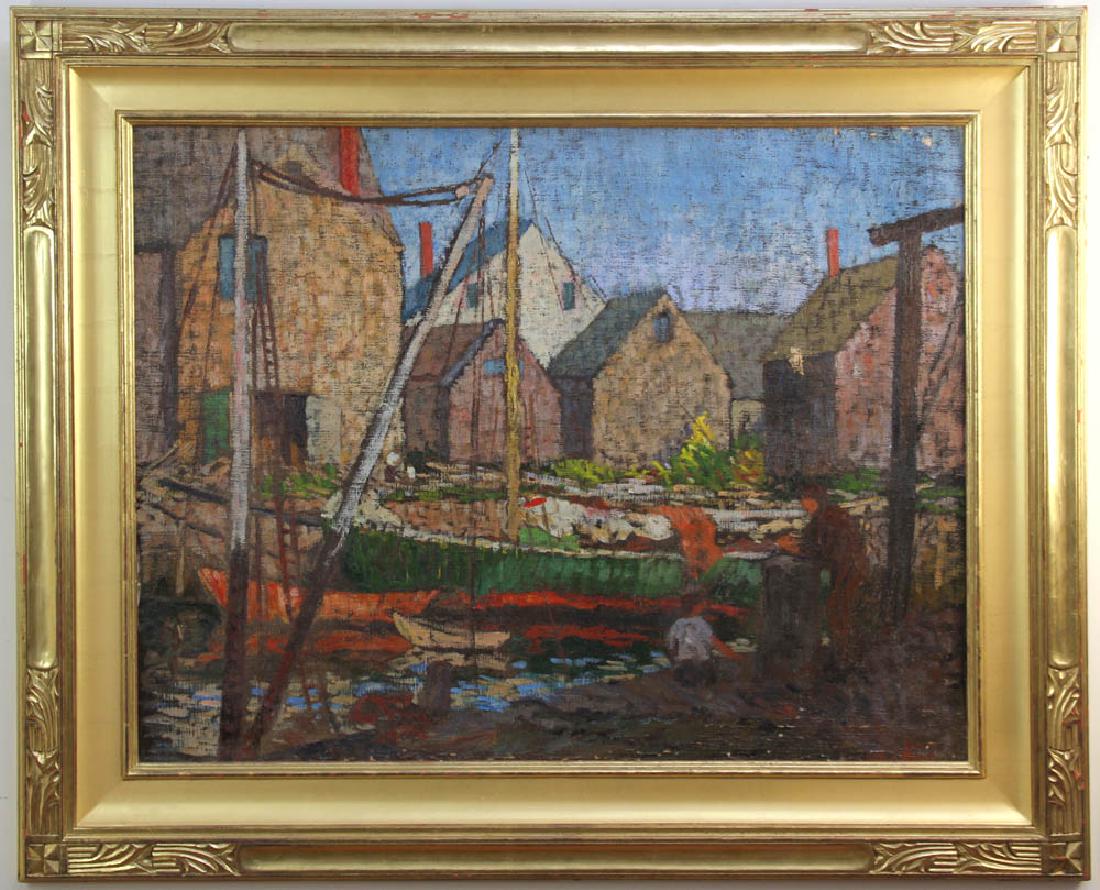 Yarnell Abbott, Boatyard, Oil on Canvas (1 of 8)