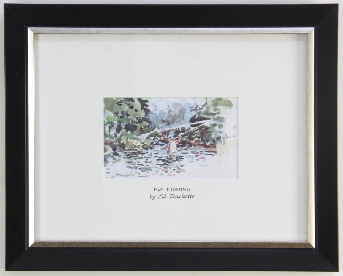 Ed Touchette, Flyfishing, Print of Watercolor (1 of 3)