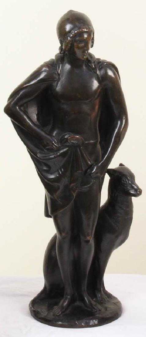 Paul Howard Manship Bronze, David: Paul Howard Manship (1885-1966), 'David', bronze, inscribed 'Roman Bronze Works N.Y.', 13 7/8" H. The present bronze dates from 1914 and can be considered unique. 'Three variations of the subject were