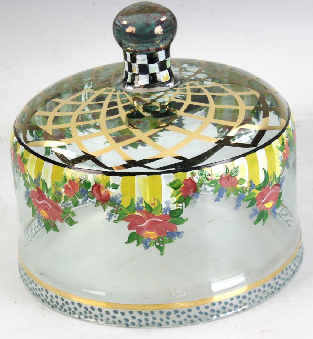 MacKenzie Childs Painted Glass Cake Cover (1 of 7)