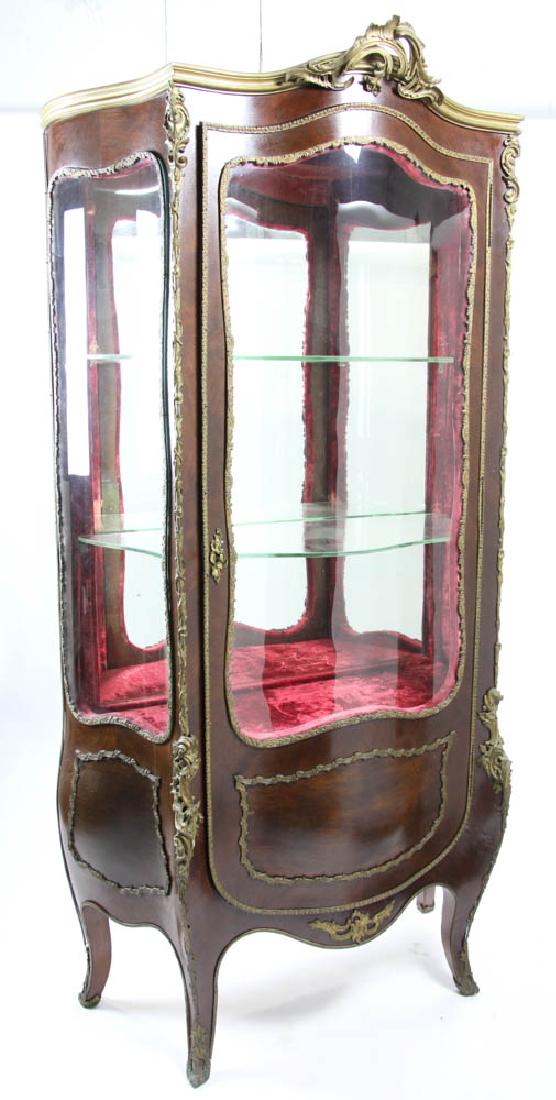 Antique French Mahogany Curio