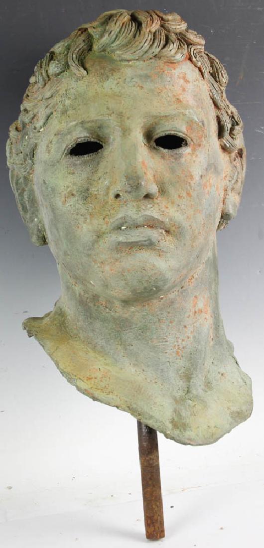 19th Century Cast Bronze Head (1 of 5)