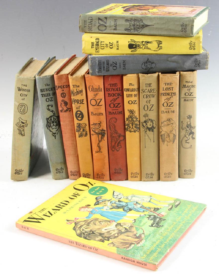 Collection of Wizard of Oz Books: Collection of 'Wizard of Oz' books, including: original by L. Frank Baum, illustrated by John R. Neill, The Reilly & Lee Co., Chicago (7 of 14 volumes, copyright 1908-1920), plus six volumes by Ruth P