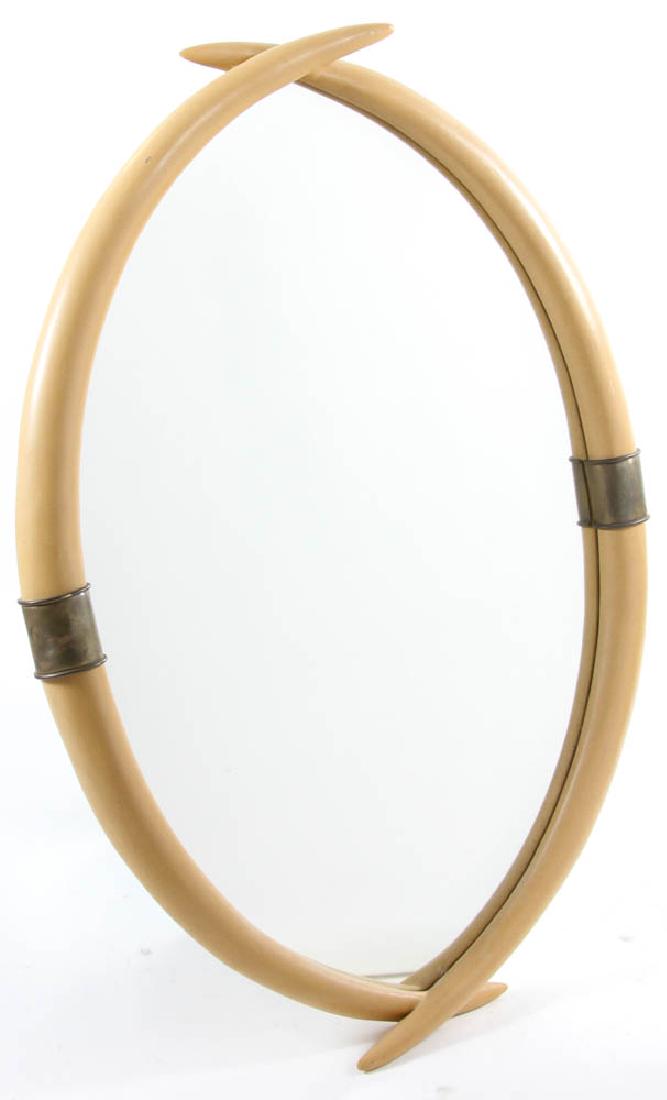 Deco Painted Oval Mirror (1 of 3)