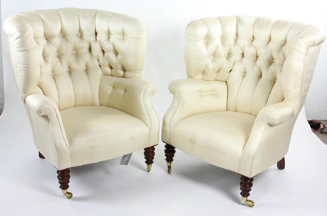 Exceptional Pair of Baker Barrel Back Chairs (1 of 4)