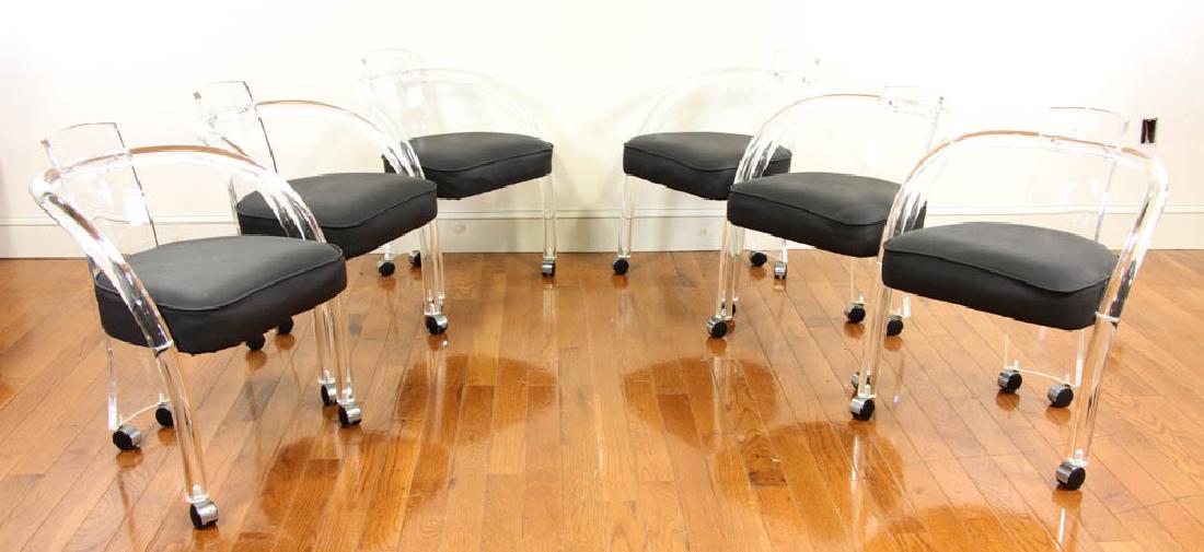 Set of Six Mid Century Lucite Armchairs (1 of 5)