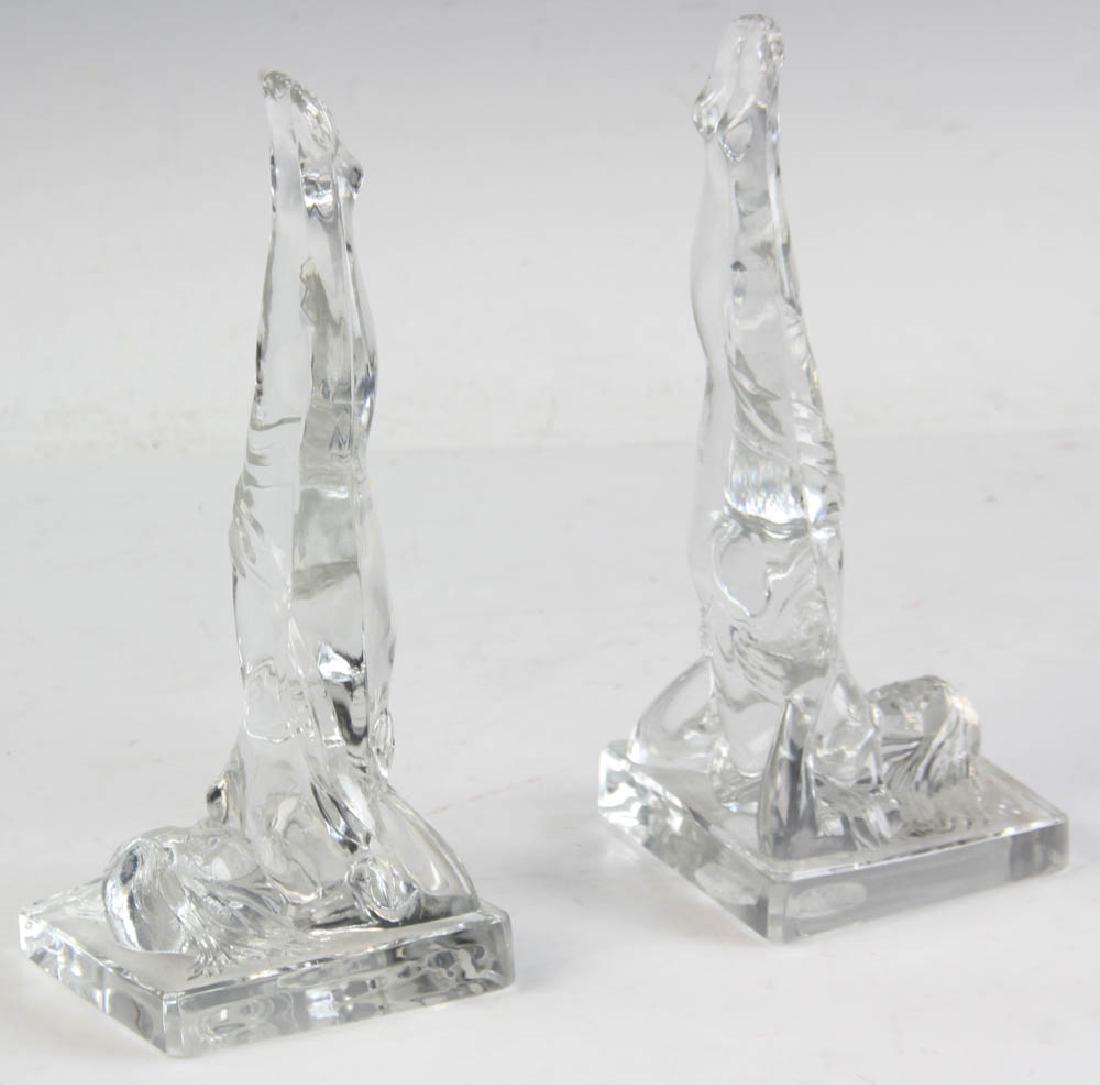 Pair of Art Deco Figural Glass Bookends (1 of 5)
