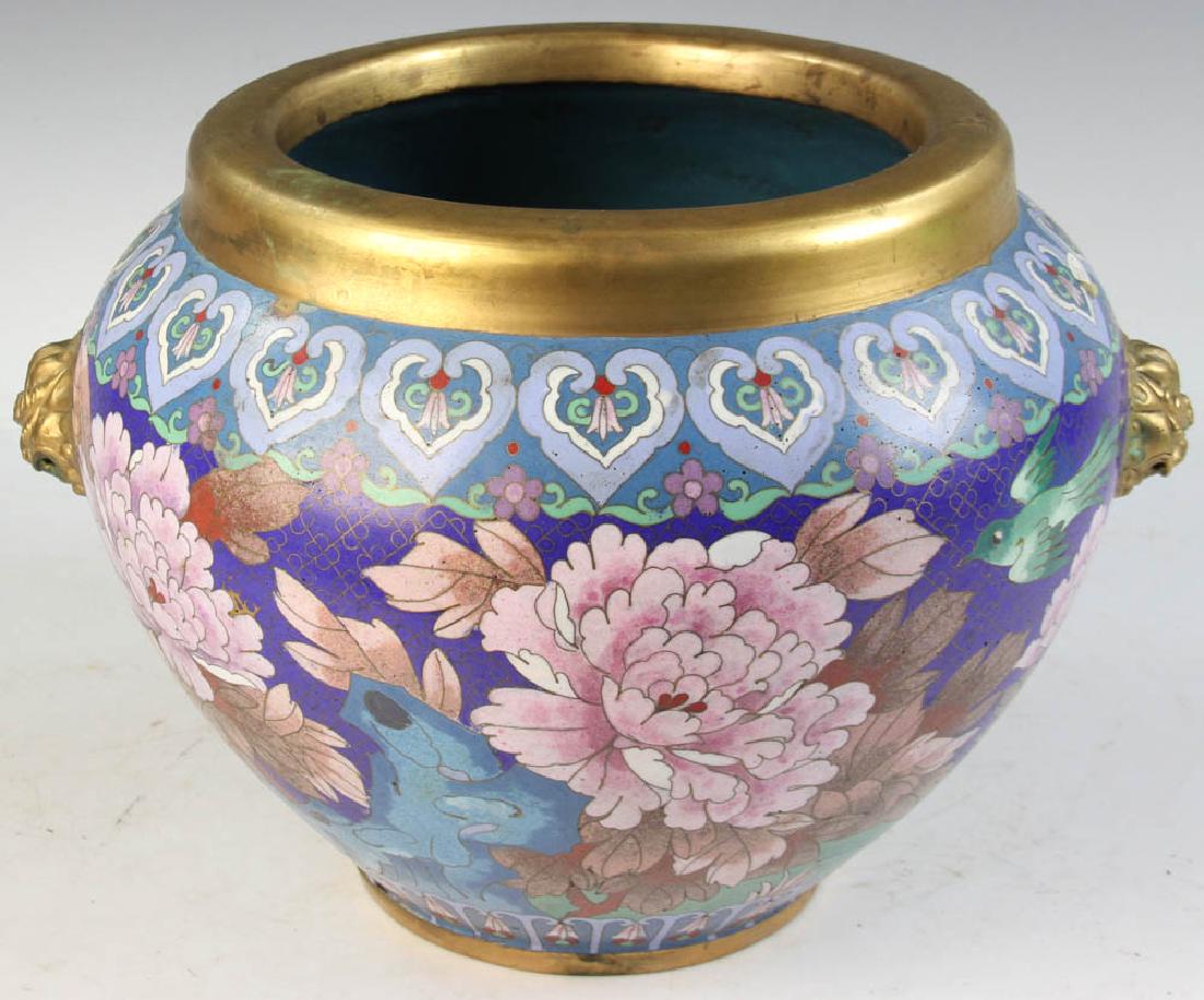 Large Chinese Cloisonnâ”œâŒ Fish Bowl (1 of 7)