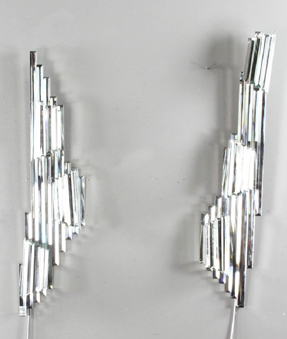 Pair of Deco Mirrored Sconces (1 of 5)