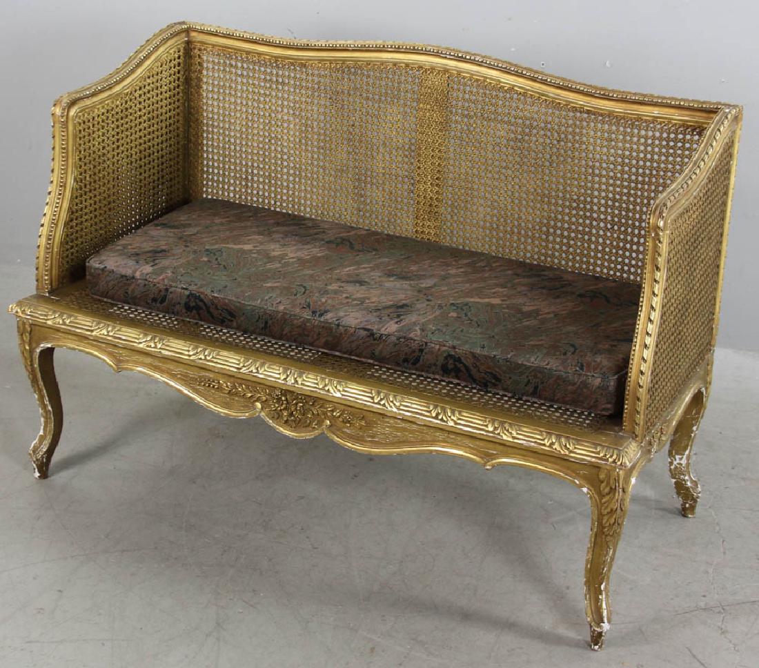 Antique French Giltwood Settee (1 of 6)