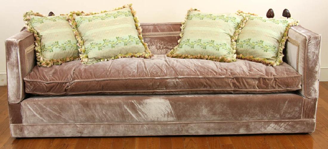 Custom Knole Pink Velvet Sofa (1 of 8)