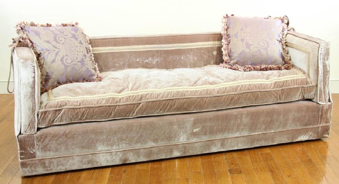 Custom Knole Pink Velvet Sofa (1 of 7)