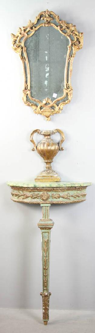 Turtle Mirror, Half Urn, Demilune Table (1 of 5)
