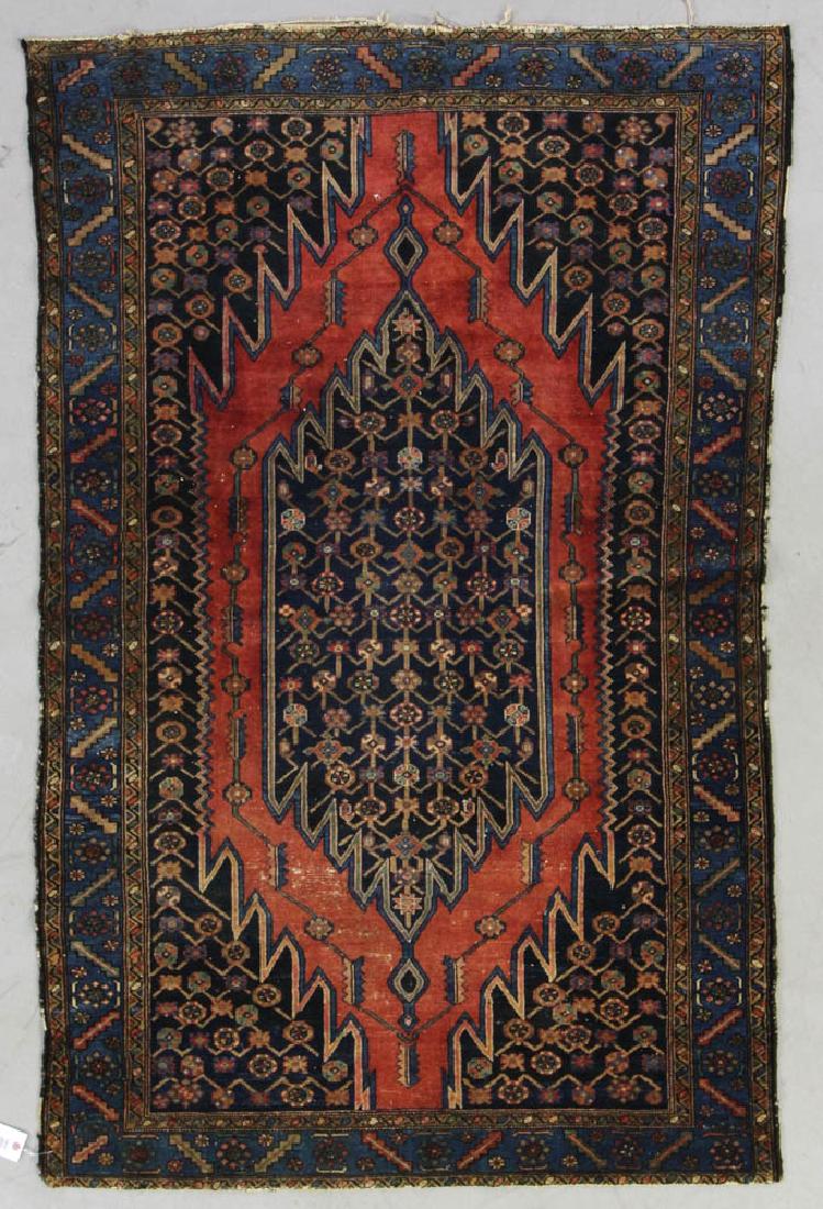 Antique Persian Karajan Rug: Antique Persian Karajan rug, 4'3"x 6'6". Provenance: Belmont, Massachusetts collection.