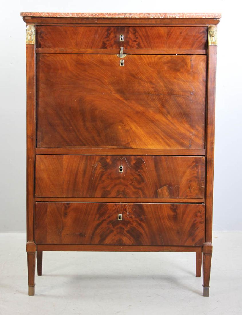 C1830 French Marble Top Secretary (1 of 7)