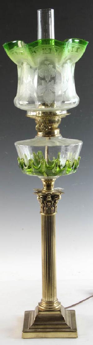 Victorian Banquet Lamp with Shade (1 of 5)